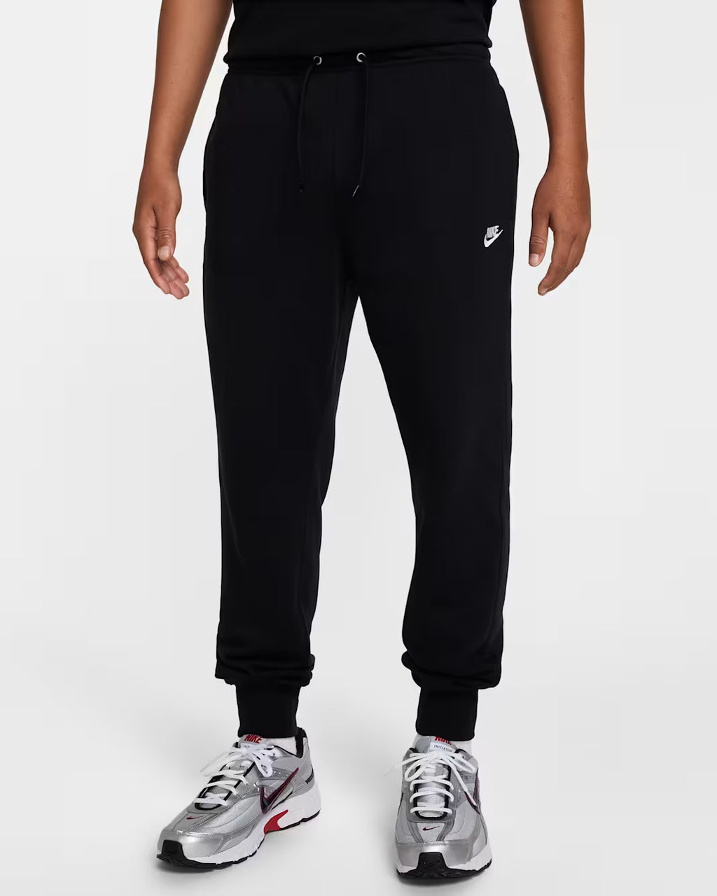 Nike Pantalone Lungo Nero French Terry con Polsino