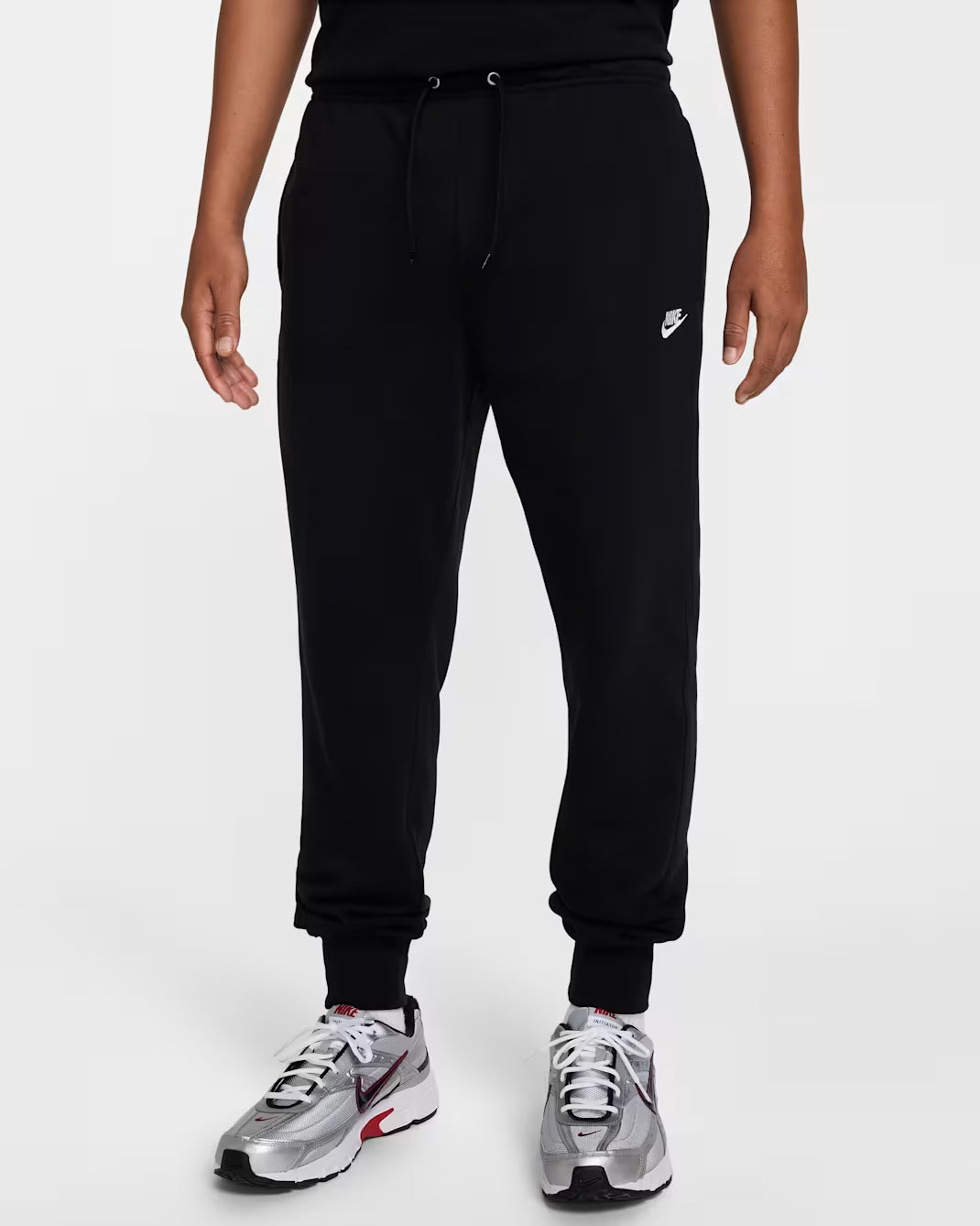 Nike Pantalone Lungo Nero French Terry con Polsino