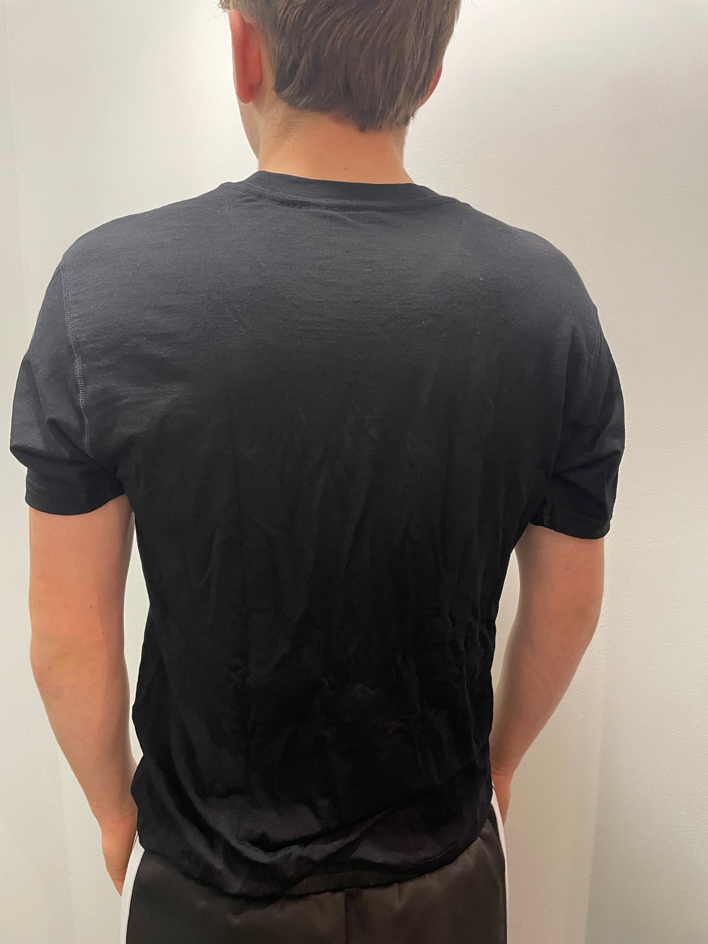 MAGLIETTA LIGHTWEIGHT LANA MERINO/BAMBOO - Nero