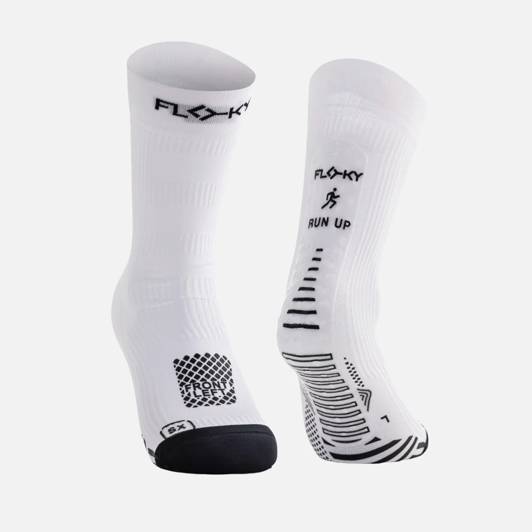 Flocky  Calzino Running Trail Trekking Bianco